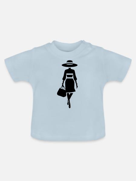 Dame Elegant - Baby Bio-T-Shirt mit Rundhals - Hellblau
