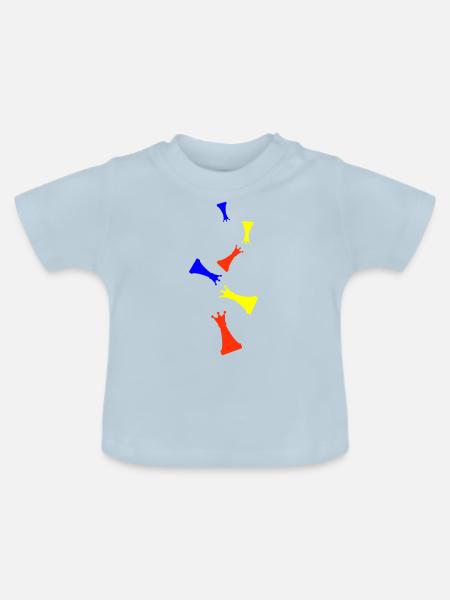 Schachfigur Königin - Baby Bio-T-Shirt mit Rundhals - Hellblau