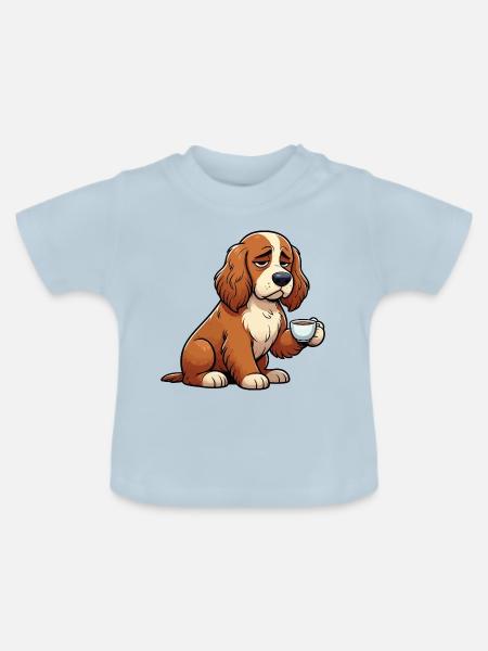 Cocker Spaniel Cockerhund Cocker Spaniel Besitzer - Baby Bio-T-Shirt mit Rundhals - Hellblau