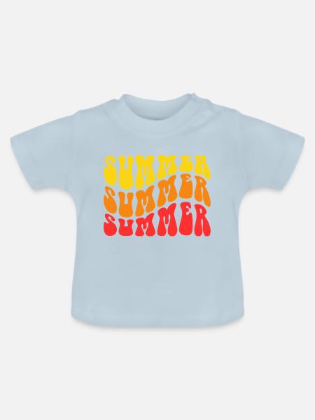 Summer SUMMER Summer - Baby Bio-T-Shirt mit Rundhals - Hellblau