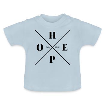 hope - Baby Organic T-Shirt with Round Neck - light blue - Front