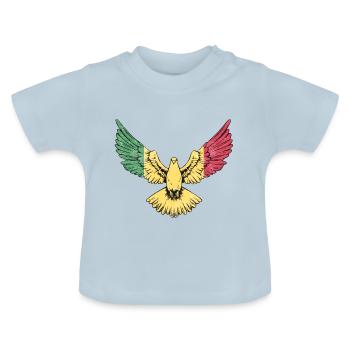 Mali Dove - Stand with Mali - Baby Organic T-Shirt with Round Neck - light blue - Front