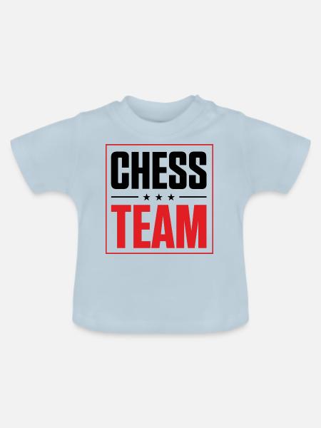 Chess Team - Baby Bio-T-Shirt mit Rundhals - Hellblau