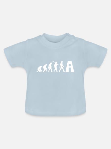 Evolution - Artificial Intelligence - AI - Baby Bio-T-Shirt mit Rundhals - Hellblau