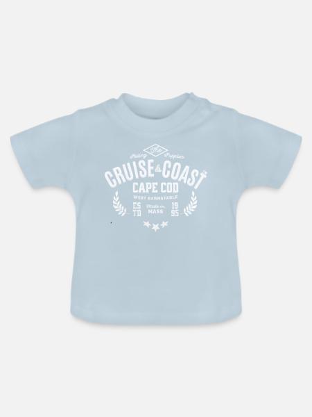Kreuzfahrtküste Cape Cod - Baby Bio-T-Shirt mit Rundhals - Hellblau