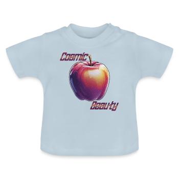Cosmic apple - Baby Organic T-Shirt with Round Neck - light blue - Front