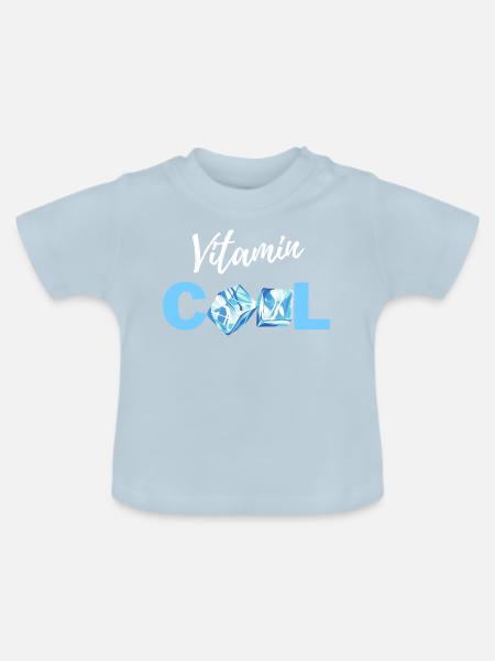 Vitamine COOL - Baby Bio-T-Shirt mit Rundhals - Hellblau