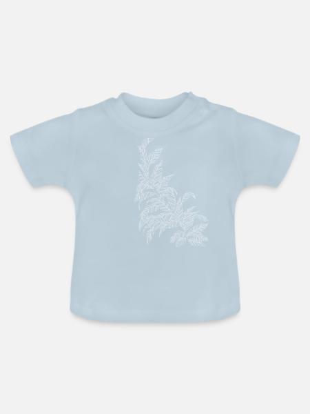Blätter Tanz - Baby Bio-T-Shirt mit Rundhals - Hellblau