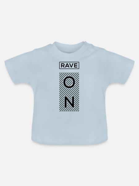 Rave On - Baby Bio-T-Shirt mit Rundhals - Hellblau