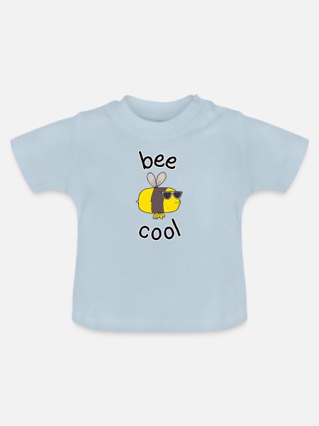 Bee Cool - Baby Bio-T-Shirt mit Rundhals - Hellblau