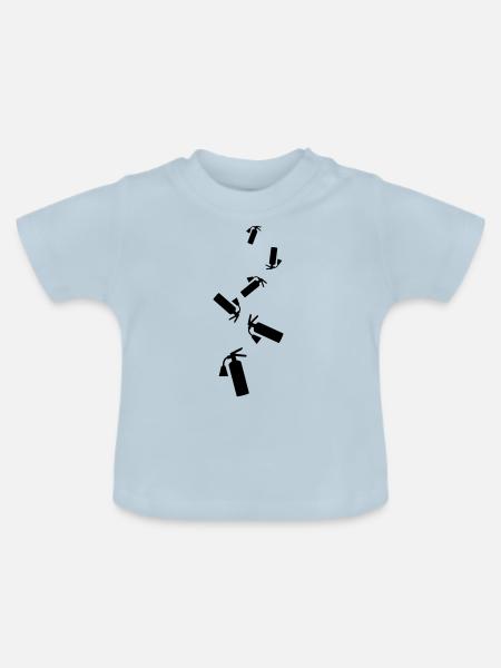 Feuerlöscher Symbol - Baby Bio-T-Shirt mit Rundhals - Hellblau