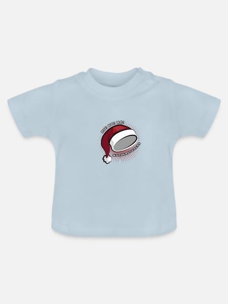 weihnachtsmütze - Baby Bio-T-Shirt mit Rundhals - Hellblau