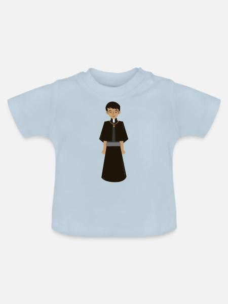 Priester - Baby Bio-T-Shirt mit Rundhals - Hellblau