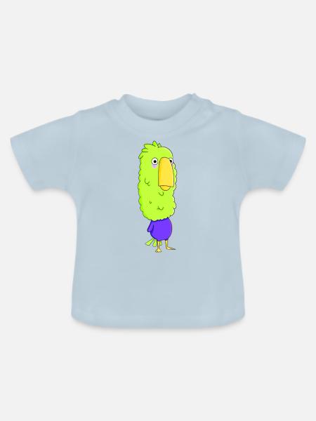 Psycho Piaf - Baby Bio-T-Shirt mit Rundhals - Hellblau