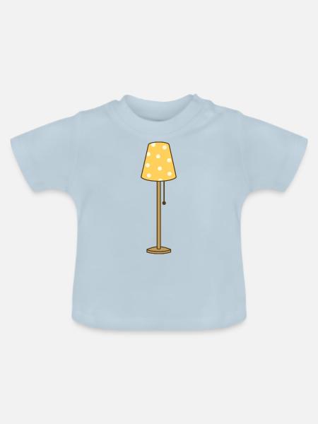 Lampe - Baby Bio-T-Shirt mit Rundhals - Hellblau