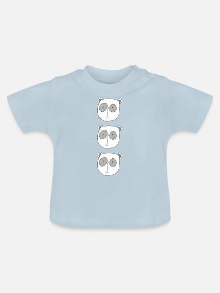 koala bär dreifach - Baby Bio-T-Shirt mit Rundhals - Hellblau