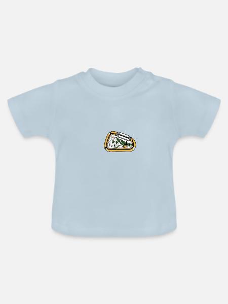 Karabiner-Camping - Baby Bio-T-Shirt mit Rundhals - Hellblau