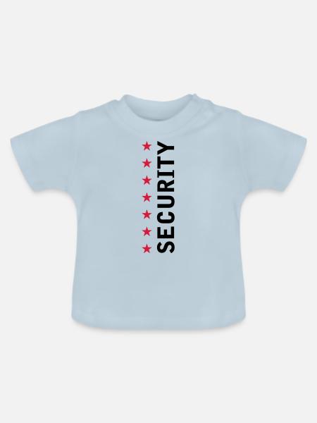 Security Text Logo - Baby Bio-T-Shirt mit Rundhals - Hellblau