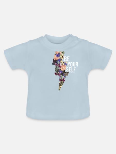 be your self - Baby Bio-T-Shirt mit Rundhals - Hellblau