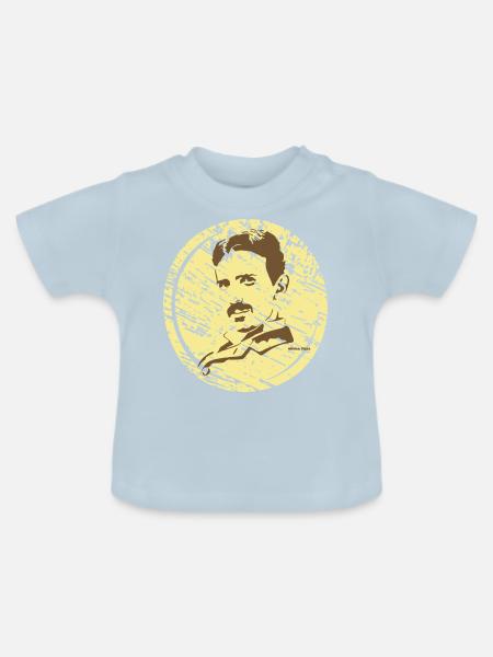 tesla9 - Baby Bio-T-Shirt mit Rundhals - Hellblau