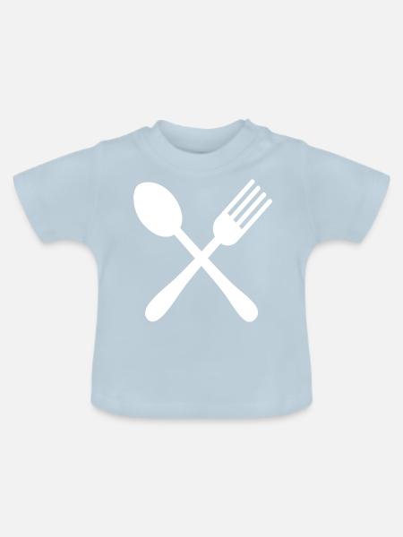 Nimmersatt Geschenk - Baby Bio-T-Shirt mit Rundhals - Hellblau