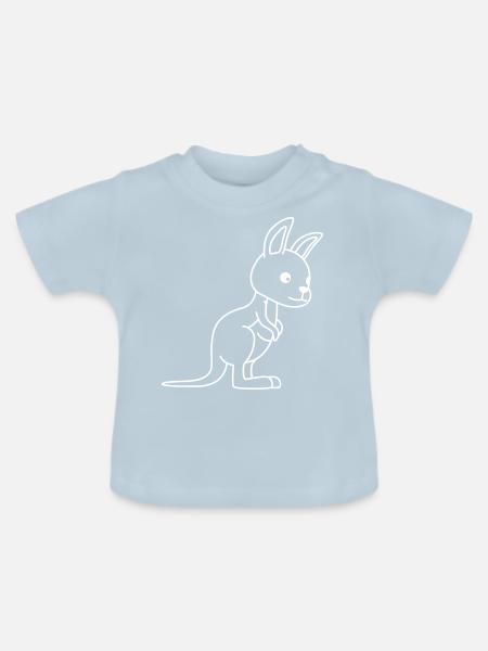 Kangaroo Comic - Baby Bio-T-Shirt mit Rundhals - Hellblau