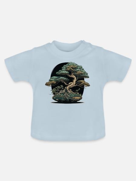 Perfekter Bonsai - Baby Bio-T-Shirt mit Rundhals - Hellblau