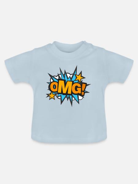OMG - Baby Bio-T-Shirt mit Rundhals - Hellblau