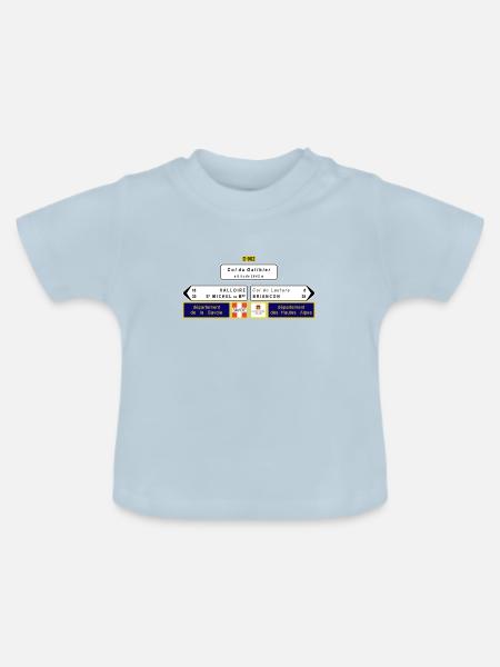 Col du Galibier - Baby Bio-T-Shirt mit Rundhals - Hellblau