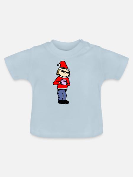 Geschenk für dich - Baby Bio-T-Shirt mit Rundhals - Hellblau
