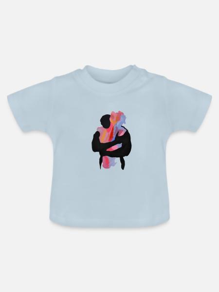 Gemälde - Baby Bio-T-Shirt mit Rundhals - Hellblau