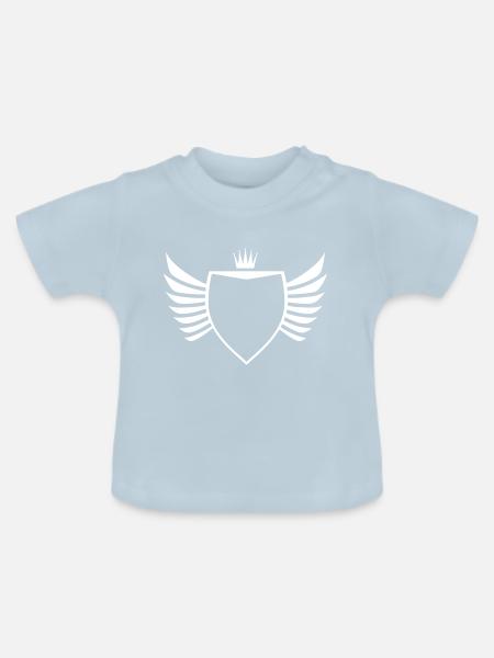 wappen symbol leer - Baby Bio-T-Shirt mit Rundhals - Hellblau