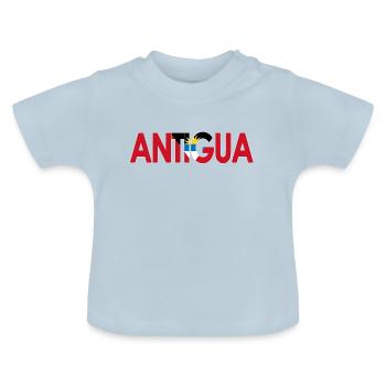 Antiguanische Flagge Antigua & Barbdua Karibik - Baby Bio-T-Shirt mit Rundhals - Hellblau - Vorne