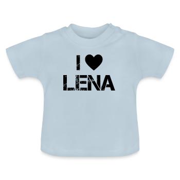 Lena singer love - Baby Organic T-Shirt with Round Neck - light blue - Front