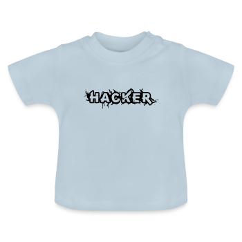 Hacker - T-shirt bio col rond Bébé - bleu clair - Devant