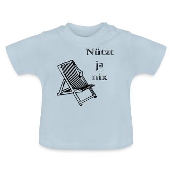 Ne sert à rien - T-shirt bio col rond Bébé - bleu clair - Devant