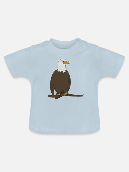 Adler - Baby Bio-T-Shirt mit Rundhals - Hellblau