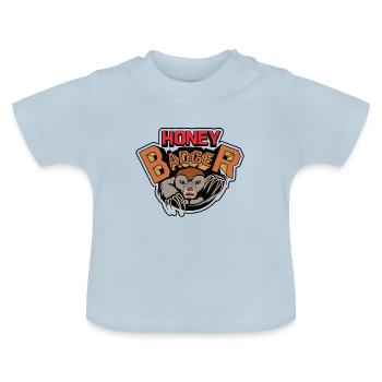 Blaireau de miel, blaireau de miel - T-shirt bio col rond Bébé - bleu clair - Devant