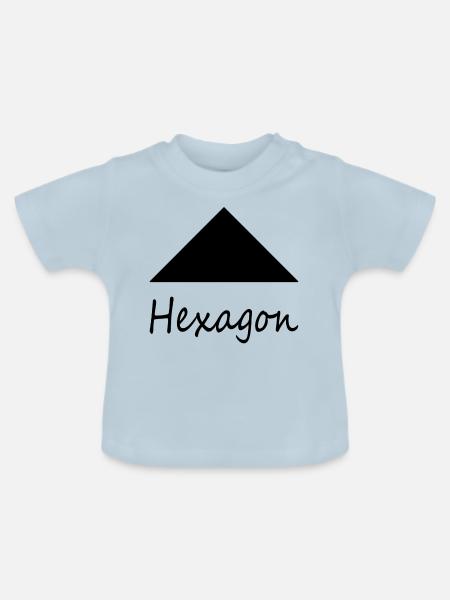 Falsche Hexagonform - Baby Bio-T-Shirt mit Rundhals - Hellblau