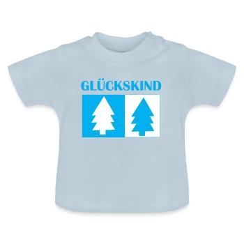 Glückskind - Baby Bio-T-Shirt mit Rundhals - Hellblau - Vorne