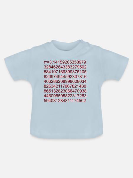 Pi - Baby Bio-T-Shirt mit Rundhals - Hellblau