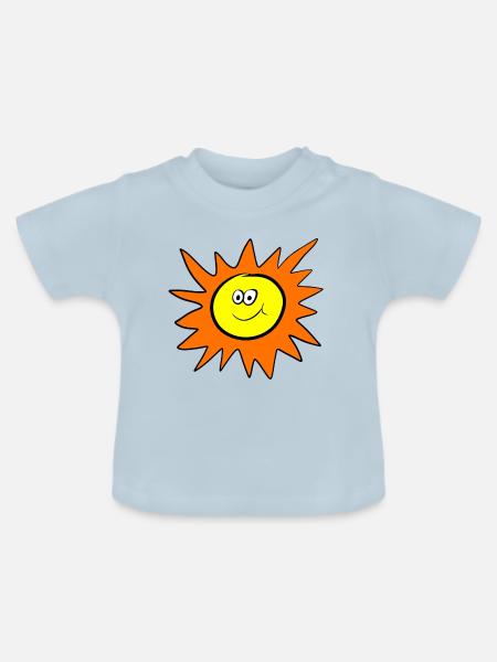 Sun - Baby Bio-T-Shirt mit Rundhals - Hellblau
