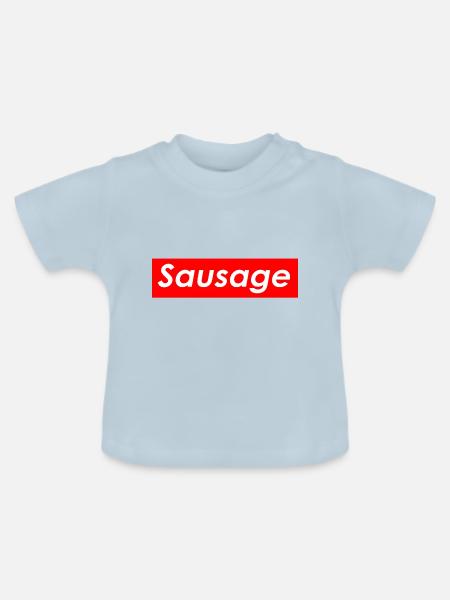Sausage - Baby Bio-T-Shirt mit Rundhals - Hellblau