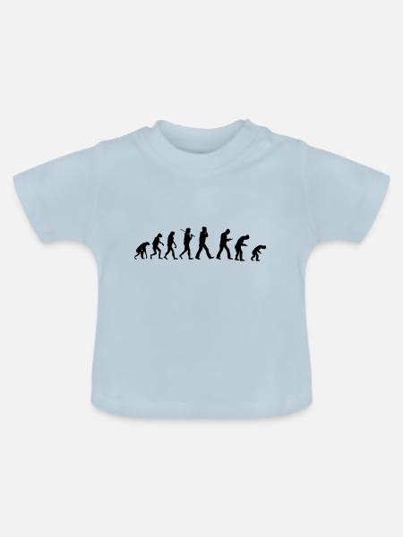 Evolution Smartphone - Baby Bio-T-Shirt mit Rundhals - Hellblau