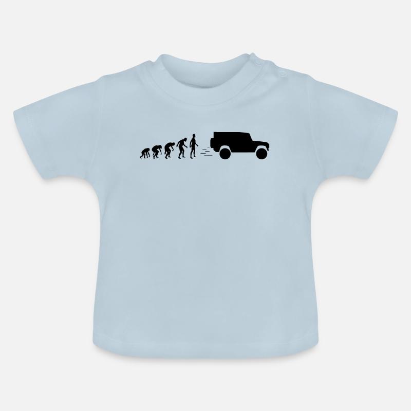 Evolution 4x4 Style Defender - T-shirt bio col rond Bébé - bleu clair