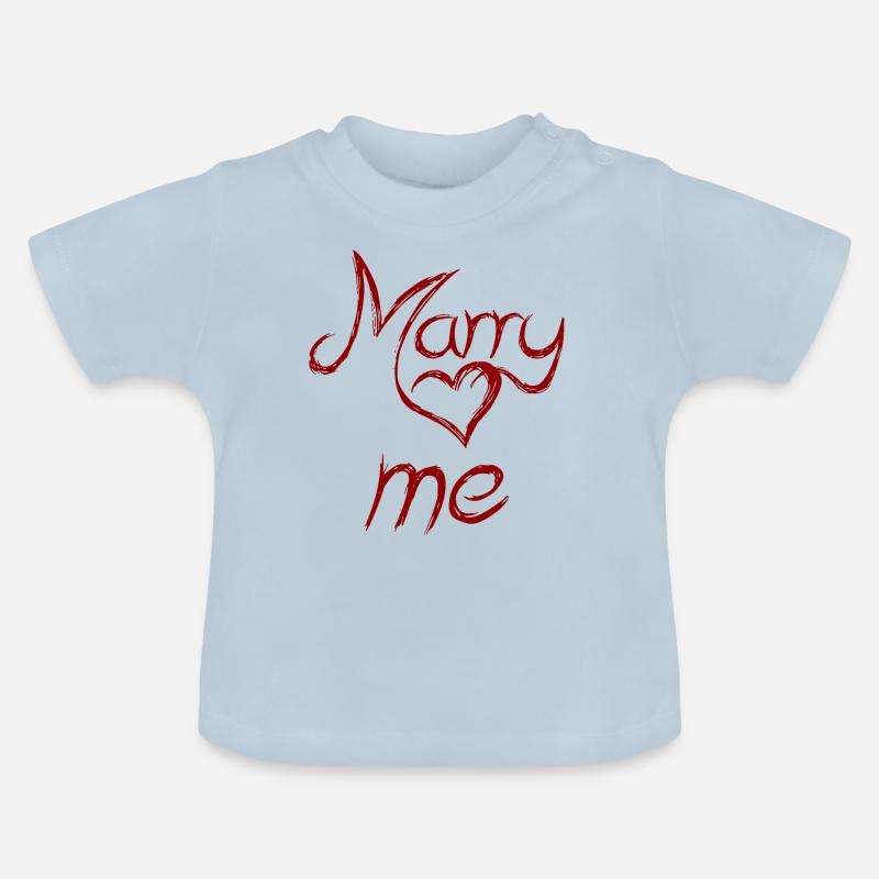 épouse-moi - épouse-moi - T-shirt bio col rond Bébé - bleu clair