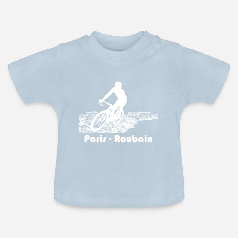 Paris - Roubaix - Baby Bio-T-Shirt mit Rundhals - Hellblau