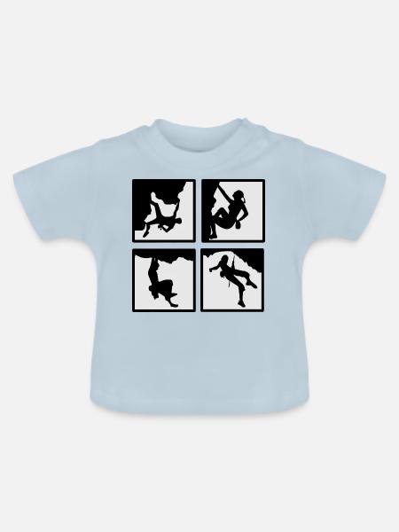 Climbing - Baby Bio-T-Shirt mit Rundhals - Hellblau