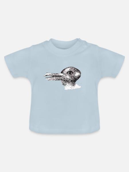 ente oder hase - Baby Bio-T-Shirt mit Rundhals - Hellblau