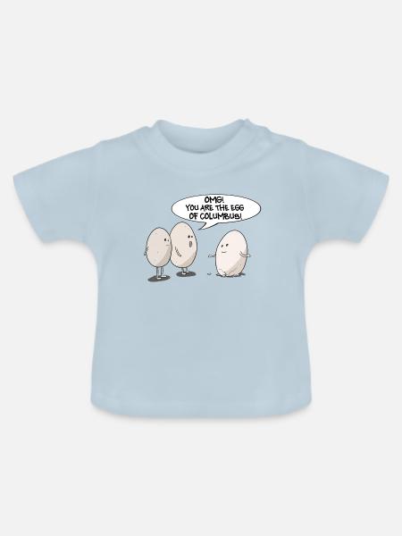 Ei des Columbus - Baby Bio-T-Shirt mit Rundhals - Hellblau
